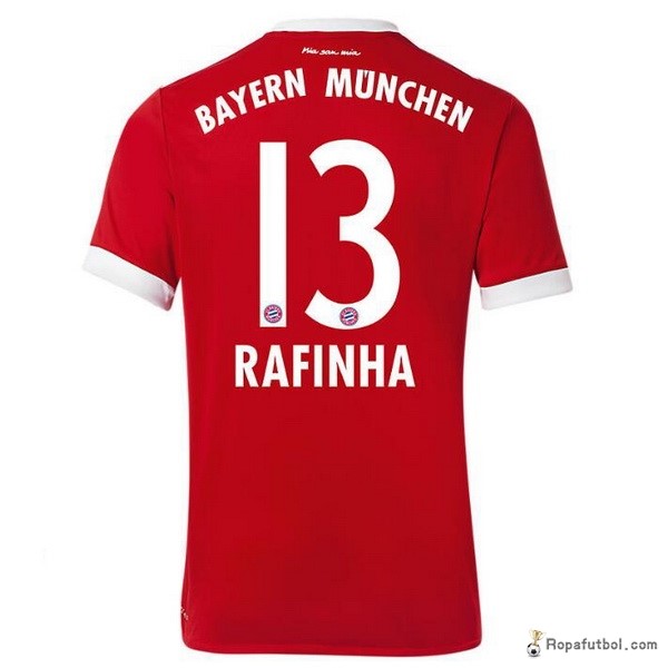 Camiseta Bayern de Múnich Replica Primera Ropa Rafinha 2017/18 Rojo